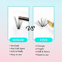 Vavalash Individual Cluster Lashes 280 Pcs Diy Eyelash Extension Light And Soft Lash Clusters Extensions Faux Mink Slik False Ey