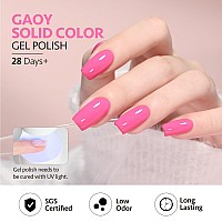 Gaoy Hot Pink Gel Nail Polish Set 6 Colors Neon Light Bright Baby Pink Soak Off Gel Polish Kit For Salon And Nail Art Diy At Ho