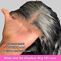 Metamuclia Wear And Go Glueless Wig Water Wave Wigs Human Hair Pre Plucked Pre Cut Lace 180 Density 4X4 Hd Lace Closure Wigs For