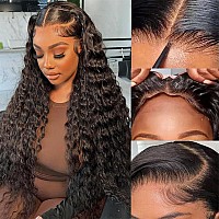 28 Inch Wear Go Glueless Wig Human Hair Pre Cut Water Wave 4X4 Lace Closure Wigs Human Hair Pre Plucked 180 Density 3 Seconds