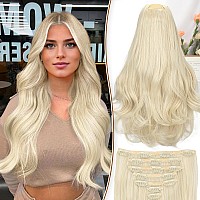 Kookastyle Clip In Hair Extensions Thick Long Straight Hair Extensions Upgrade Soft Lace Weft Lightweight 7Pcs Layered Hair Exte