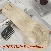 Kookastyle Clip In Hair Extensions Thick Long Straight Hair Extensions Upgrade Soft Lace Weft Lightweight 7Pcs Layered Hair Exte