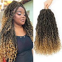 Alicoco Goddess Locs Crochet Hair 22 Inch 8 Packs Faux Locs Crochet Hair For Women Boho Locs Prelooped River Crochet Locs With