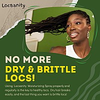 Locsanity Rosewater And Peppermint Daily Moisturizing Spray Jumbo Size Hydrating Dreadlock Spray To Nourish The Scalp And Prot