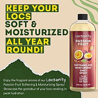 Locsanity Daily Moisturizing Spray For Dull Dry Locs Jumbo Size Passion Fruit Hair And Scalp Moisturizer For Dreadlocks Sist