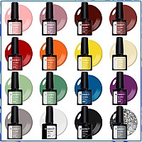 Phoenixy Gel Nail Polish Set 42Pcs Gel Nail Polish Kit With U V Light 48W Gel Top Coat Matte Nail Kit Gifts For Women Gel Nail