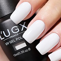 Lugx Gel Nail Polish White Christmas Gel Polish 15Ml Soak Off Uv French Tip Gel Colors For Nails Art Diy Manicure Pedicure At