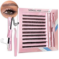 Lash Clusters With 7 Days Long Lasting Bond And Seal Lash Extension Kit 200 Pcs 816Mm D Curl Wispy Eyelash Extension Kit At Hom