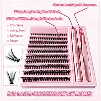 Lash Clusters With 7 Days Long Lasting Bond And Seal Lash Extension Kit 200 Pcs 816Mm D Curl Wispy Eyelash Extension Kit At Hom