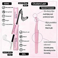 Lash Clusters With 7 Days Long Lasting Bond And Seal Lash Extension Kit 200 Pcs 816Mm D Curl Wispy Eyelash Extension Kit At Hom