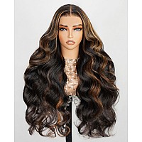 Arabella Glueless Lace Front Wigs Human Hair 13X4 Tiny Knots Real Pre Bleached 1B30 Highlight Ombre Lace Front Wig Human Hair 2