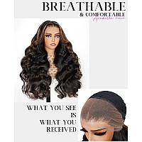 Arabella Glueless Lace Front Wigs Human Hair 13X4 Tiny Knots Real Pre Bleached 1B30 Highlight Ombre Lace Front Wig Human Hair 2