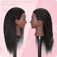 Mannequin Head With Human Hair 16 Cosmetology Manikin Doll Head With 100 Real Human Hair For Braiding Hairdresser Practice St