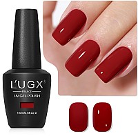 Lugx Red Gel Nail Polish 15Ml Christmas Cherry Dark Red Gel Polish Deep Soak Off Uv Gel Colors For Nails Art Diy Manicure Ped