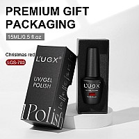 Lugx Red Gel Nail Polish 15Ml Christmas Cherry Dark Red Gel Polish Deep Soak Off Uv Gel Colors For Nails Art Diy Manicure Ped