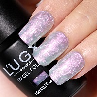 Lugx Pearl Gel Nail Polish 15Ml Aurora Iridescent Gel Polish Mermaid Shimmer Glazed Donut Pearlescent Uv Gel Colors For Nails A