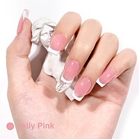 Lugx Sheer Pink Jelly Gel Nail Polish 15Ml Neutral Nude Gel Polish Translucent Natutal French Uv Gel Nail For Nail Art Diy Mani