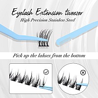 Lankiz Diy Lash Extension Kit Manga Lashes Cluster Lashes With Strong Hold Lash Bond And Seal And Eyelashes Applicator Tool Twe