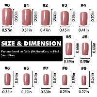 Loveourhome 240Pc Brown Press On Nails Medium Square Fake Nails Press Ons Square Nail Tips Gel False Nails Colored Presson Artif