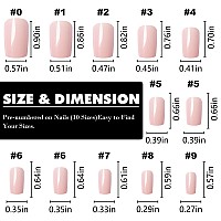 Loveourhome 240Pc Nude Press On Nails Medium Square Fake Nails Press Ons Square Nail Tips Gel False Nails Colored Presson Artifi