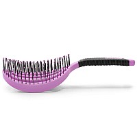 Nuway 4Hair Doublec Us Patented Double Curved Detangling Brush Rose Pink