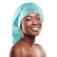 Kenllas Shower Cap For Women Large Shower Cap Adjustable Shower Cap Black Shower Cap Waterproof Shower Cap For Women Long Hair