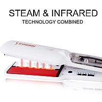 Dorisilk Steam Hair Straightener And Curler Iron 2 In 1 Professional Salon Infrared Flat Iron Wide Tourmaline Ceramic Plate Va