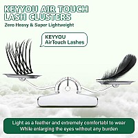 Lash Clusters 144Pcs Individual Lashes D Curl 12Mm Eyelash Clusters Keyyou Air Touch Cluster Lashes Super Lightweight Soft Wispy