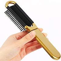 Small Folding Hair Brush 2 Pcs Collapsable Pocket Size Brush Mini Travel Brush With Mirror Massage Comb Portable Compact Hair Br