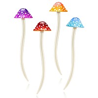 Taiyin Mushroom Print Hair Sticks 4 Pcs Cute Chopsticks For Women And Girls Bun Sticks For Long Hair Multicolor