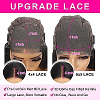 Foreverlove Wear And Go Glueless 5X5 Hd Lace Closure Wigs Human Hair Body Wave 200 Density Brazilian Human Hair Wigs For Black