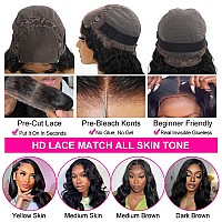 Foreverlove Hair Body Wave 5X5 Hd Lace Closure Wigs Human Hair Pre Plucked 200 Density 12A Brazilian Virgin Human Hair Wigs For