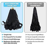 Curly Crochet Hair 12Inch French Curl Crochet Braids Pre Looped French Curl Braiding Hair 10 Inch Goddess Box Braids Crochet Hai