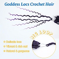 Forevery Goddess Locs Crochet Hair 12 Inch Goddess Faux Locs Crochet Hair For Black Women 6 Packs Pre Looped Crochet Hair With C