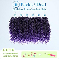 Forevery Goddess Locs Crochet Hair 12 Inch Goddess Faux Locs Crochet Hair For Black Women 6 Packs Pre Looped Crochet Hair With C