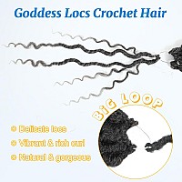 Forevery Faux Locs Crochet Hair 12 Inch Goddess Locs Crochet Hair 6 Packs Prelooped Crochet Hair For Black Women Grey Crochet Lo