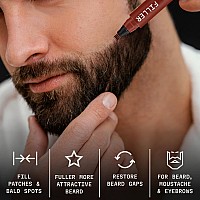 2 Pack Beard Pencil Filler For Men With 4 Tips Updated Beard Filling Pen Kit With Brush Long Lasting Waterproof Beard Pen F