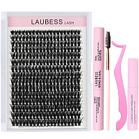 Diy Lash Extension Kit Bond And Seal Lash Glue Remover 300 Pcs 50D Lash Clusters Kit Mascara Wands Eyelash Extension Kit Eyelash