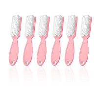 Squligt 6Pcs Nail Brush For Cleaning Fingernails Handle Grip Cleaning Brush For Nail And Toenail Nail Dust Brush Manicure Pedi