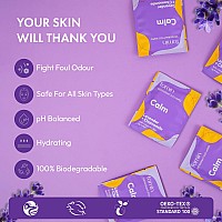 Fomin Travel Deodorant Wipes 30 Count Calming Lavender And Chamomile Ph Balanced Hypoallergenic Mini Deodorant Wipes For