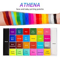 Aolikoko 26 Colors Face Body Paint Palette Kithalloween Makeup Kit Face Painting Kit Professionalwith 10 Brushes30 Pcs Sti