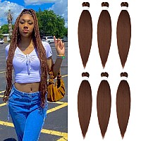 Brown Braiding Hair Pre Stretched Brown Easy Pre Stretched Braids Professional Synthetic Braiding Hair 6 Pcslot 26 Inches Hot W