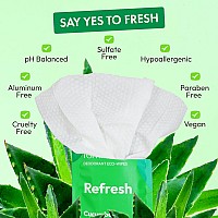 Fomin Travel Deodorant Wipes 15 Count Refreshing Cucumber And Aloe Ph Balanced Hypoallergenic Mini Deodorant Wipes For Wo