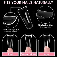 Krofaue Extra Long Duck Nail Tips Xxl Clear Duck Nails 120Pcs Full Cover Duck Tips 12 Sizes Crystal Duck Feet Style Curved Fal