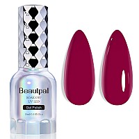 Larvall Beautpal Red Gel Nail Polish 15Ml Soak Off Uv Led Gel Polish Nail Art Manicure Salon Diy At Home Color 117 Dark Magenta