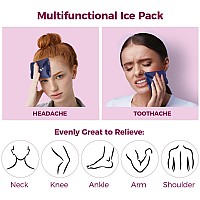 Cooling Eye Mask Ice Face Mask Gel Beads Hot Cold Compress Reusable Ice Face Eye Mask Under Eye Patches Ice Pack Set Cold