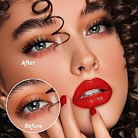 False Lashes Natural Eyelashes Fluffy Lashes D Curl Eyelashes 14Mm 3D Volume Wispy Fake Eyelashes Strips Clear Band 10 Pairs Las