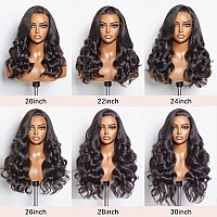 Urno Ble 13X4 Body Wave Lace Front Wigs Human Hair Pre Plucked With Baby Hair 180 Density 13X4 Hd Transparent Lace Front Wigs F