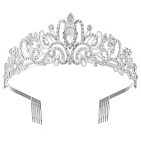 Sparkling Crystal Princess Tiara For Women Crown Queen Fashion Headband For Wedding Birthday Bride Bridal Prom Party Valentines