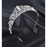 Sparkling Crystal Princess Tiara For Women Crown Queen Fashion Headband For Wedding Birthday Bride Bridal Prom Party Valentines